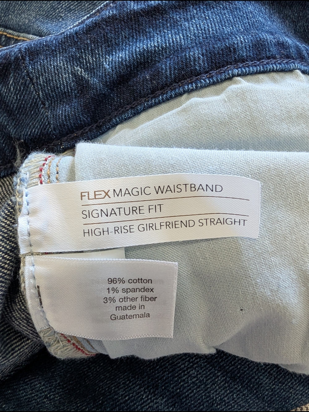 Lane Bryant Flex Magic Waistband Girlfriend Straight Jeans Womens 20 Distressed - Picture 8 of 10